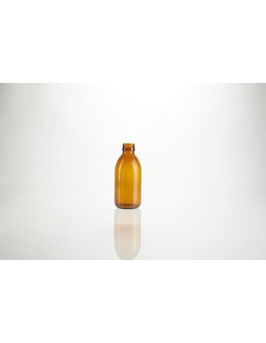Flacons sirop ronds en verre brun - PP 28 | 200 ml (127-200)