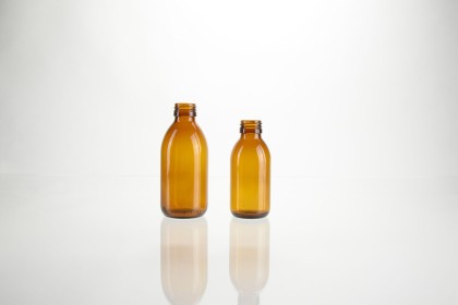 Flacons sirop ronds en verre brun - PP 28 | 125 ml (127-125) 2