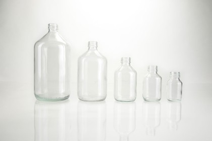 Flacons \"veral\" en verre blanc ronds - PP 28 | 50 ml (3-BIS-50) 2