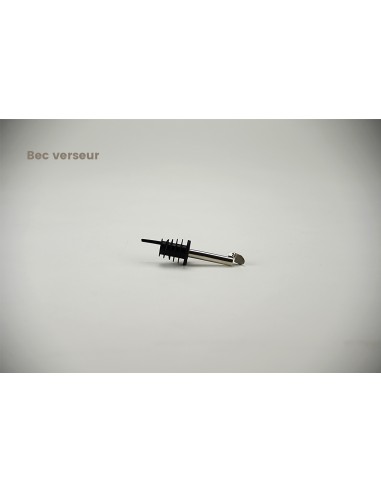 Bouteille \"oslo\" en verre blanc avec bouchon en verre | 500 ml - Bouchon synthétique, tête bois - Oslo/Platin (BOUCH-TETE-500)