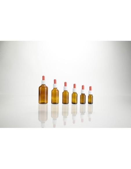 \"Pipettes internes\" flacon \"combi\" + monture blanche et rouge | 30 ml (32-30-P)