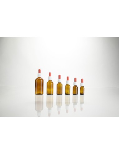 \"Pipettes internes\" flacon \"combi\" + monture blanche et rouge | 50 ml (32-50-P)