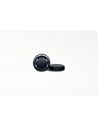 Couvercles pour bocaux ronds en verre Deep | Couvercle noir - Pour bocaux: 212ml & 370ml (DEEP-70-N) 