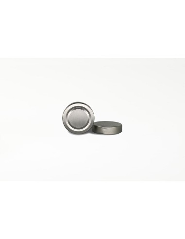 Couvercles pour bocaux ronds en verre Deep | Couvercle argenté - Pour bocaux: 106ml & 156ml (DEEP-58-A) 