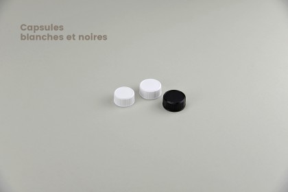 Fermetures pour flacons \"fleur d\'oranger\" | 200 ml capsule noire (CAP-32-N)