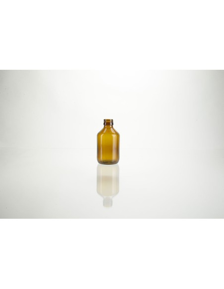 Flacons \"veral\" en verre brun ronds - PP 28 | 50 ml (3-50)