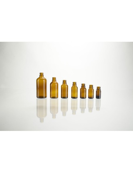 Flacons \"combi\" en verre brun ronds - DIN 18 | 5 ml (30-5)