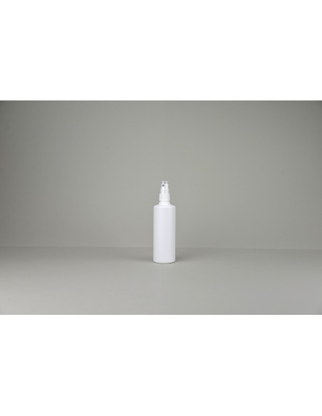 Bouillottes et spray blanches en polyéthylène rondes (vapo à  couper) | 50 ml - Bouillote + Spray Complète (661-B-50-C)