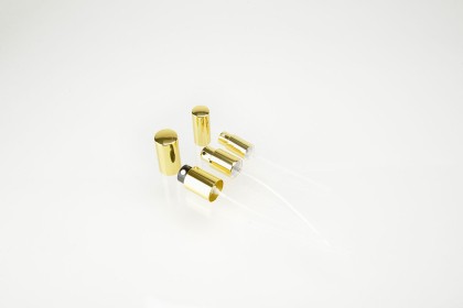 Fermetures et vaporisateurs pour tubes à  échantillons et bouillottes en verre | Vapo Spray no 4 doré + capot doré pour bouillot 2