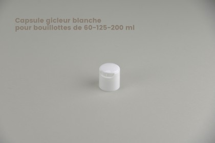 Fermetures pour bouillottes en polyéthylène et en PET (24/410) | Capsule gicleur blanche pour bouillottes de 60 à 400 ml (650-CA