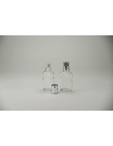 Flacon de poche | 100 ml - Avec bouchon et gobelet (76-100-GOB-ALU)