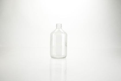 Flacons \"veral\" en verre blanc ronds - PP 28 | 500 ml (3-BIS-500)