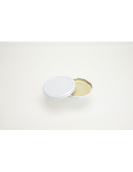 Couvercles \"Twist Off\" blancs noirs ou dorés | Blanc - Pour Marmite 370 ml (TO-89)