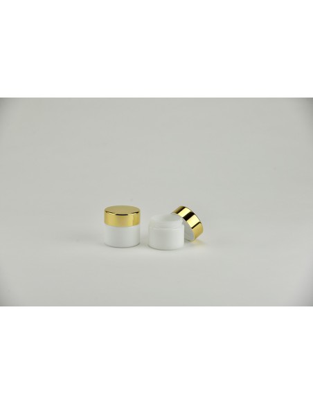 Pots à onguents \"Cléopâtre\" en verre blanc et couvercles | 7 ml avec couvercle (600-7-C)