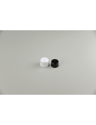 Capsules pour flacons \"belge\" en PETG brun rectangulaires | Capsule inviolable blanche pour flacon 200ml (650-C-30)