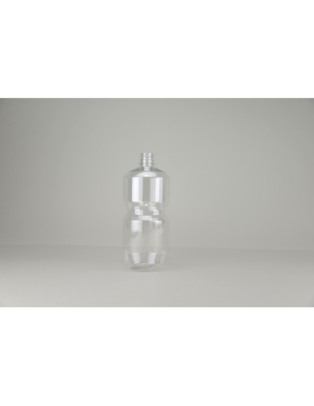 Bouteille en PET transparente 1 litre avec bouchon inviolable rouge | Capsule rouge inviolable pour bouteilles en PET transparen