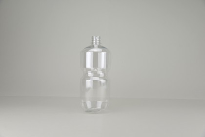 Bouteille en PET transparente 1 litre avec bouchon inviolable rouge | 1000 ml (629-1000) 2