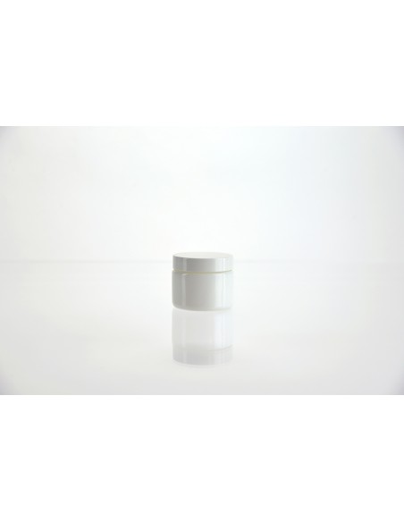Pots à onguents \"Cléopâtre\" en verre blanc et couvercles | 30 ml avec couvercle (600-30-C)