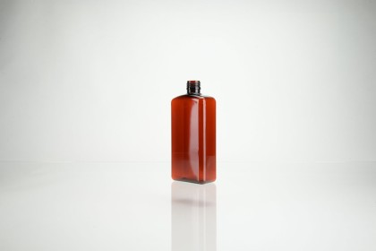 Flacons \"belge\" en PETG brun rectangulaires | 1000 ml (621-1000)