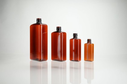 Flacons \"belge\" en PETG brun rectangulaires | 1000 ml (621-1000) 2