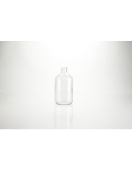 Flacons \"veral\" en verre blanc ronds - PP 28 | 200 ml (3-BIS-200)