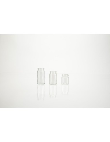 Flacons \"snap-cap\" ronds en verre blanc | 25 ml (82-25-BL)