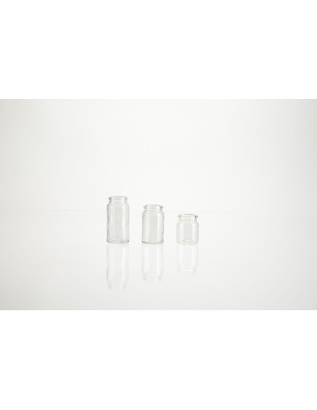 Flacons \"snap-cap\" ronds en verre blanc | 25 ml (82-25-BL)