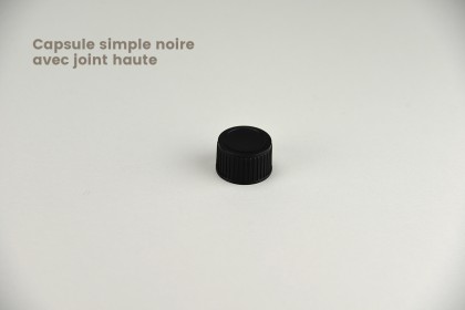 Fermetures PP 28 | Capsule simple haute noire avec joint (3-H)