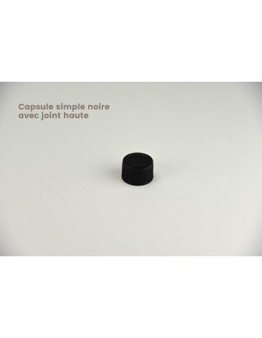 Fermetures PP 28 | Capsule simple haute noire avec joint (3-H)