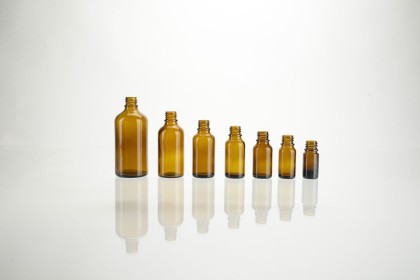 Flacons \"combi\" en verre brun ronds - DIN 18 | 50 ml (30-50) 2