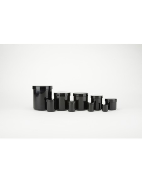 Pots à onguents en polypropylène noir | 100 gr (615-100)