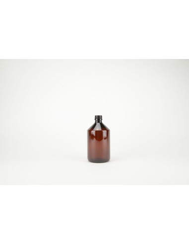 Flacons \"veral\" en PET brun ronds - PP 28 | 250 ml (630-250)