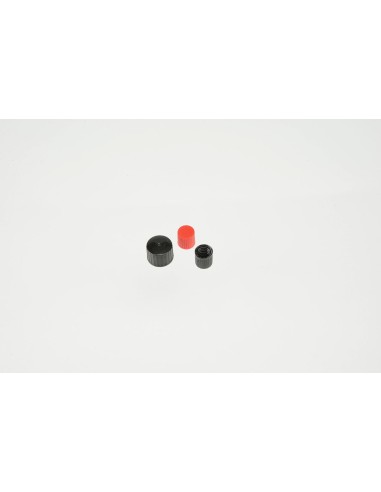 Fermetures et vaporisateurs pour tubes à  échantillons et bouillottes en verre | Capsule noire pour bouillottes en verre de 15, 
