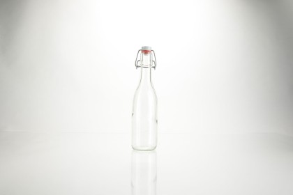 Bouteilles à limonade en verre blanc avec fermeture mécanique et tête en porcelaine | 500 ml (BT-LIMONADE-500) 2