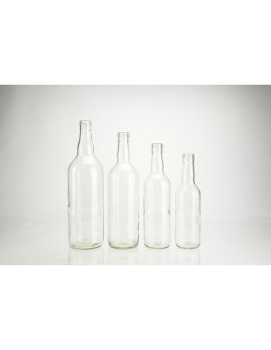 Bouteilles à spiritueux en verre blanc a vis - PP 31.5 | 350 ml (10263 )