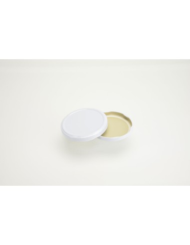 Couvercles \"Twist Off\" blancs noirs ou dorés | Blanc - Pour Bocaux 400FH & marmite 120ml (TO-70)