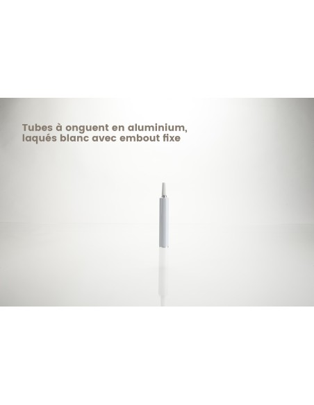 Tubes à onguents en aluminium laqués blanc | 100 ml (306-100)