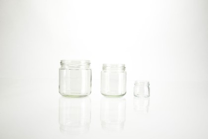 Bocaux ronds en verre forme basse (convient pour le miel) | 200 ml (75-200-FB) 