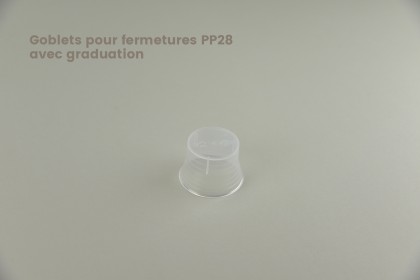 Accessoires pour PP 28 | Gobelet 30 ml avec graduation pour fermetures PP 28 (630-GOB)