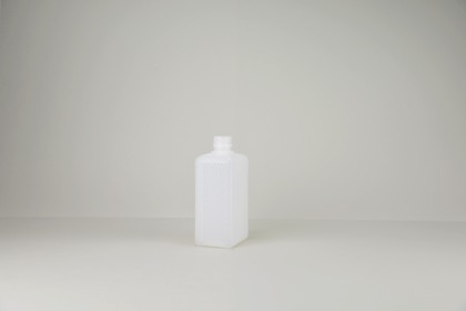 Flacons rectangulaires blancs opaques en HDPE - PP 28 | 250 ml (654-250) 2