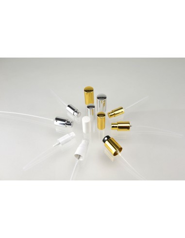 Fermetures et vaporisateurs pour tubes à  échantillons et bouillottes en verre | Vapo Spray no 4 blanc+ capot blancpour bouillot
