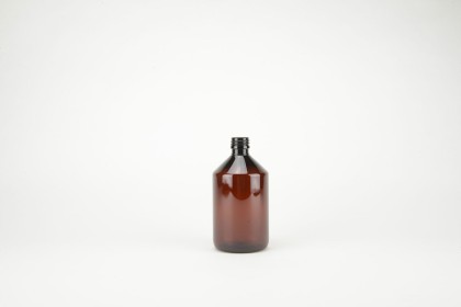 Flacons \"veral\" en PET brun ronds - PP 28 | 100 ml (630-100)