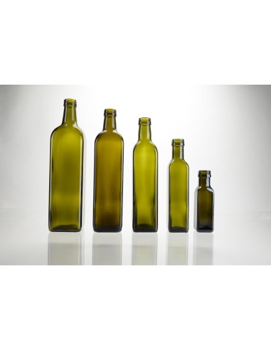 Bouteilles à huile en verre vert - PP 31.5 | 250 ml (HUILE-250)