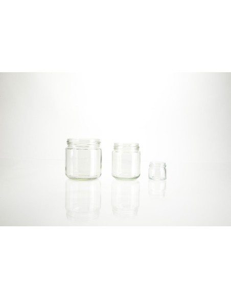 Bocaux ronds en verre forme basse (convient pour le miel) | 30 ml (75-30-FB) 