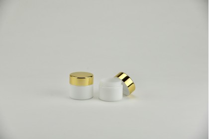 Pots à onguents \"Cléopâtre\" en verre blanc et couvercles | Couvercle doré pour pot \"Cléopâtre\" 50 ml (600-C-50-DORE)