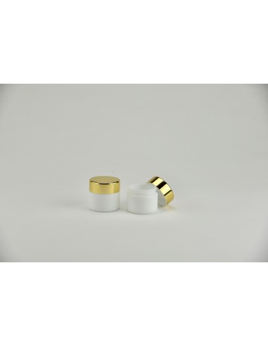 Pots à onguents \"Cléopâtre\" en verre blanc et couvercles | Couvercle doré pour pot \"Cléopâtre\" 50 ml (600-C-50-DORE)