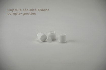 Fermetures DIN 18 | Capsule sécurité enfant compte goutte noire (30-D-S-N)