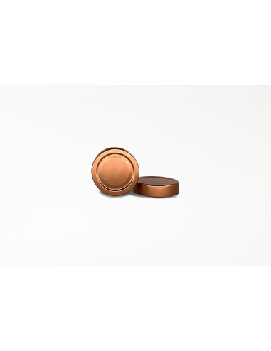 Couvercles pour bocaux ronds en verre Deep | Couvercle cuivré - Pour bocaux: 106ml & 156ml (DEEP-58-CU)