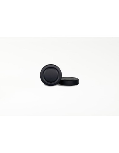 Couvercles pour bocaux ronds en verre Deep | Couvercle noir mat - Pour bocaux: 212ml & 370ml (DEEP-70-N-M) 
