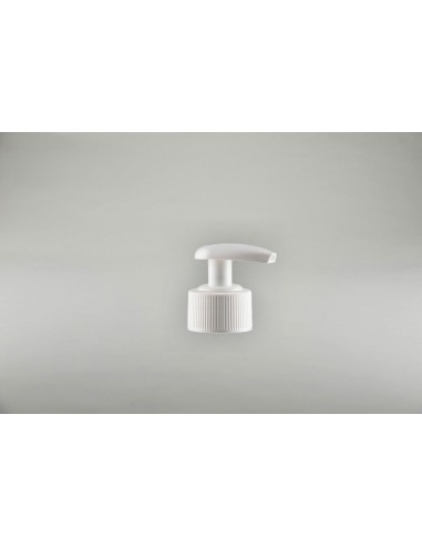 Flacon rond en PEHD et ses fermetures | Pompe Crème blanche (651-POMPE)